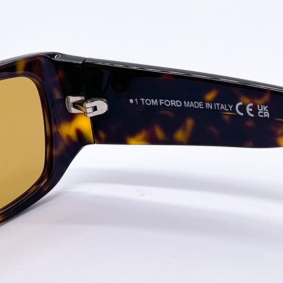 NEW TOM FORD UNISEX SUNGLASSES BLACK YELLOW SQUARE EYEWEAR TOM FORD - Picture 11 of 12